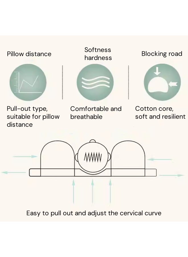 الدليبن وسادة مضادة للرأس للأطفال الرضع، وسادة ناعمة للأطفال الرضع، داعمة لرقبة الطفل، تمنع تسطح الرأس ومضادة للتدحرج، وسادة دعم نوم للأطفال حديثي الولادة، تصميم مريح قابل للتهوية (أصفر) - Image 4