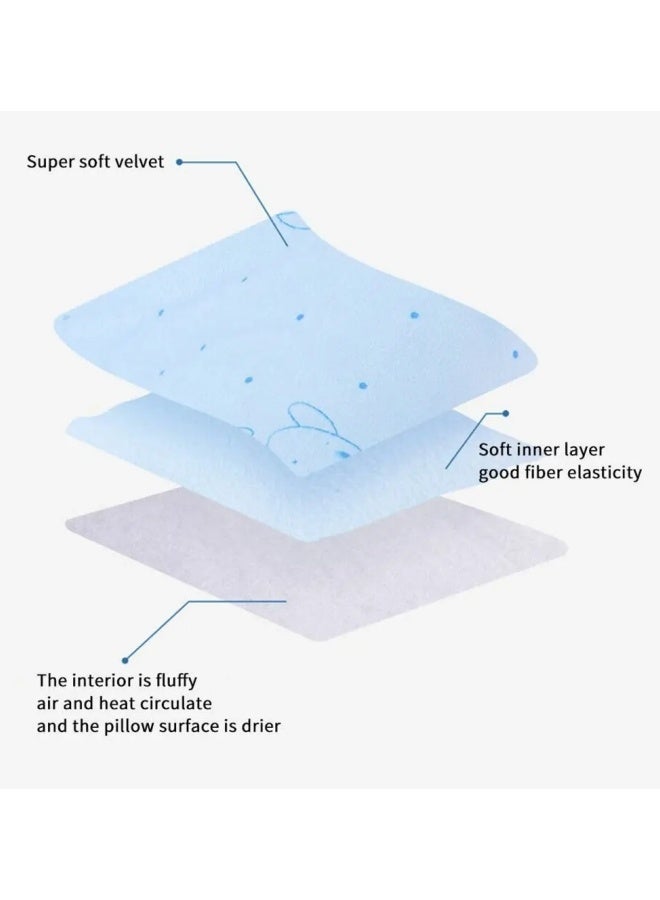 الدليبن وسادة مضادة للرأس للأطفال الرضع، وسادة ناعمة للأطفال الرضع، داعمة لرقبة الطفل، تمنع تسطح الرأس ومضادة للتدحرج، وسادة دعم نوم للأطفال حديثي الولادة، تصميم مريح قابل للتهوية (أصفر) - Image 3