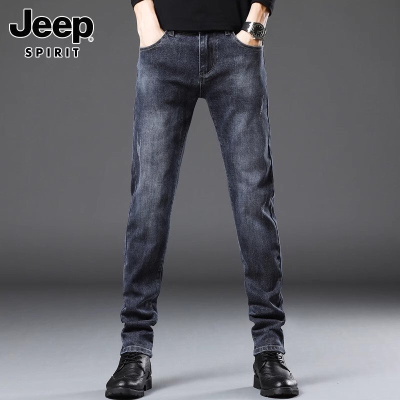 Unisex Classic Denim Jeans Loose Fit Daily Outdoor Wear - Image 1