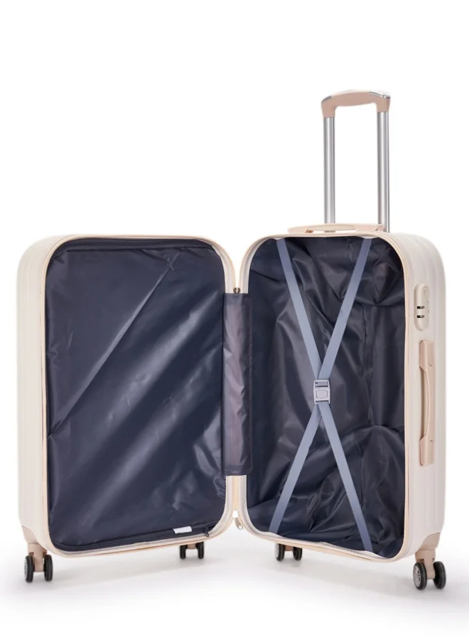 LIMRA Travel bag set consisting of 6 luggage bags beige color, size 32"/28"/24"/20"/16"/15"/12 inches