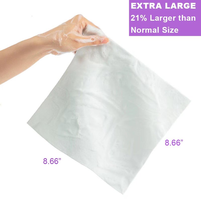 HYGIENJOY-21% Larger Rinse Free Bath Sponges for Adults-Disposable No Rinse Bathing Wipes-Soap Infused,Dry Shower Wipes for Elderly,Camping,Post Surgery Must Haves,(Lavender 25 Countsï¼‰ - Image 2
