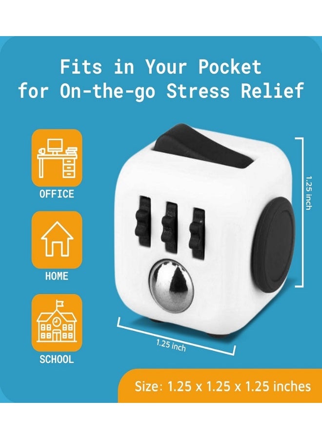 Fidget Cube Stress Anxiety Pressure Relieving Toy Great for Adults and Children[Gift Idea, Relaxing Toy, Stress Reliever (Random Color) - Image 2