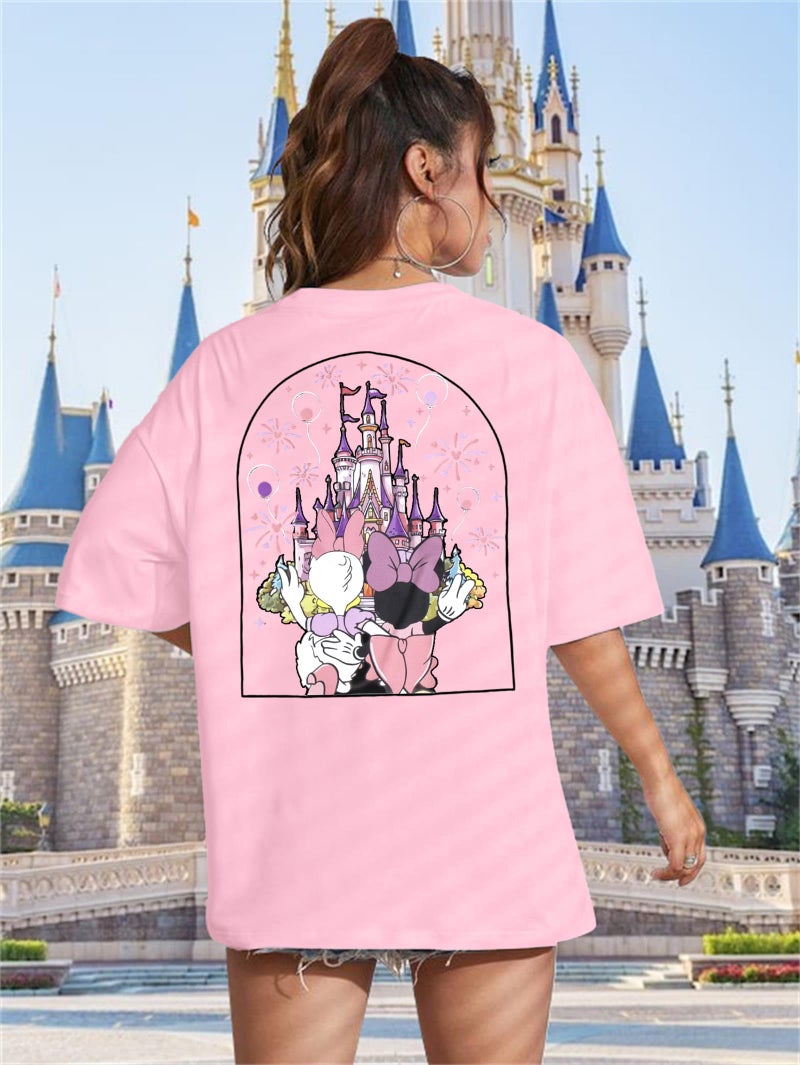 VILOVE Magic Kingdom Shirt Women Girls Just Wanna Have Fun Shirt Girls Trip T-Shirt Cute Magical Tee Summer Vacation Tops Light Pink - Image 5