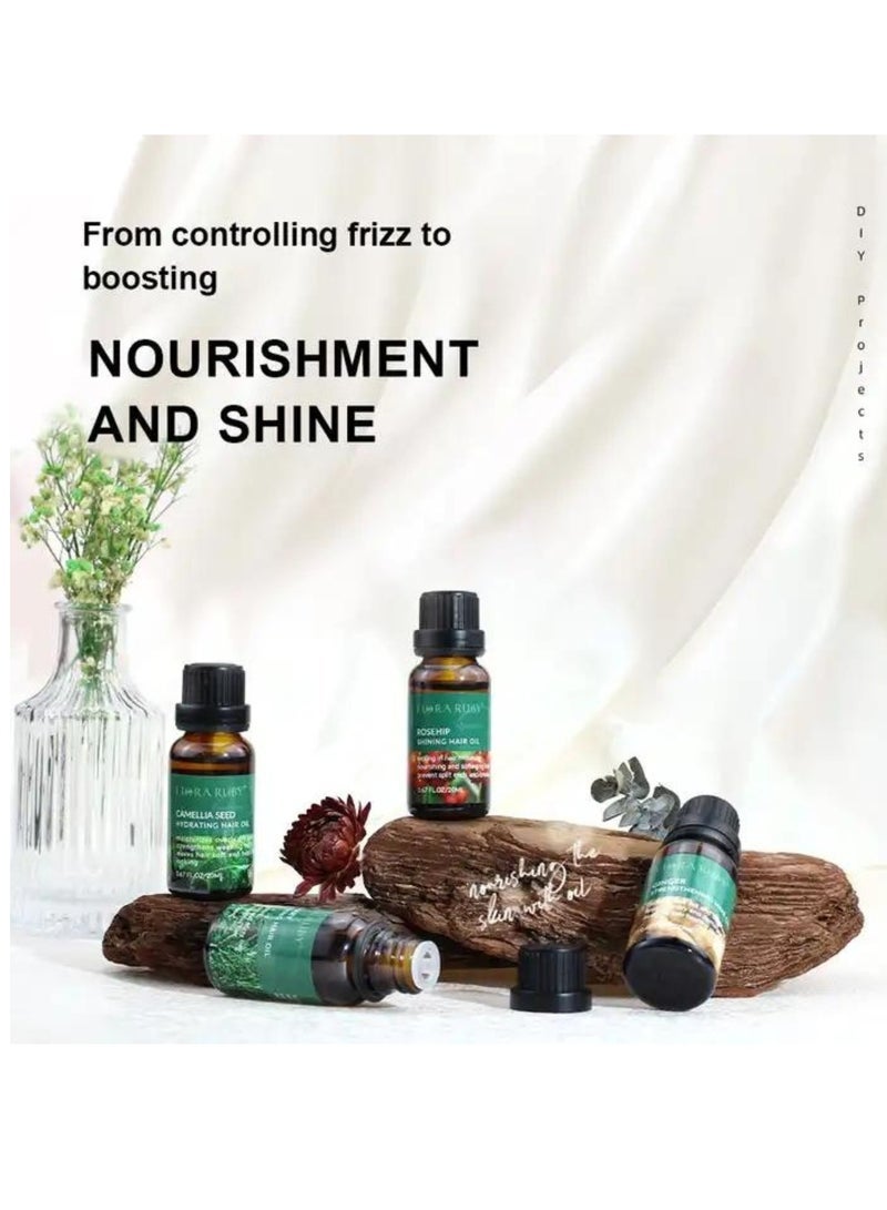 Flora Ruby زيت إكليل الجبل المغذي للشعر زيت إكليل الجبل الطبيعي النقي للشعر يقوي البشرة أكثر امتلاء وصحة للعناية بالبشرة يغذي الوجه فروة الرأس الجافة لعلاج تساقط الشعر زيت مصل زيت إكليل الجبل 20 مل - Image 3