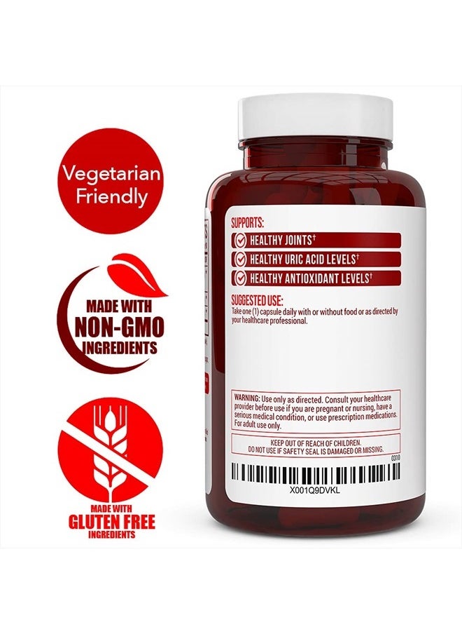 Truevantage Nutrition - Tart Cherry Extract Capsules with Celery Seed Extract and Bilberry for Joint Support, Muscle Recovery, and Uric Acid Flush Support, Made in The USA - 90 Tart Cherry Capsules - Image 1