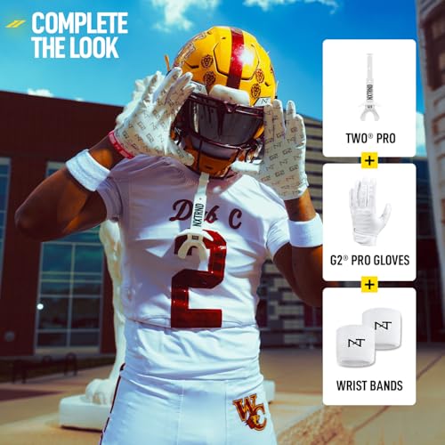 NXT NXTRND Nxtrnd Two Pro Football Mouth Guard, Permanent Strap, Fits Adult & Youth (White) - Image 5