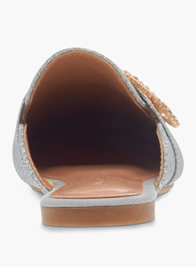 Flora Bella By Shoexpress Girls Embellished Slip-On Mules