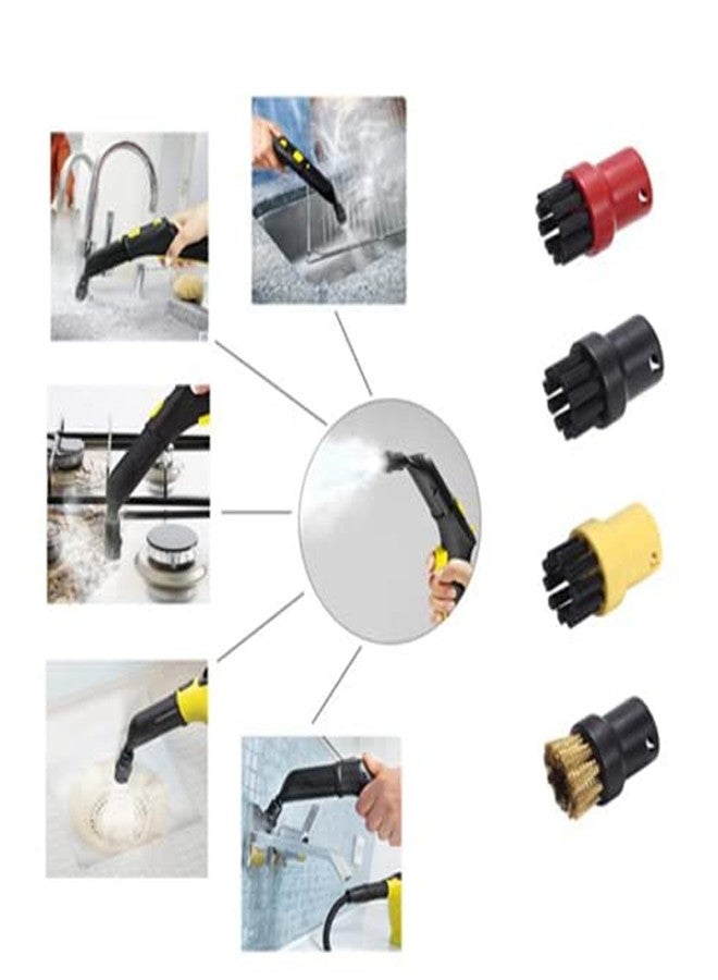 OYSTERBOY أويستر بوي 5 قطع ملحقات استبدال عالية الجودة لتنظيف البخار لإزالة البقع العنيدة مجموعة فوهات فرش نحاسية + نايلون متوافقة مع كارتشر SC1 SC2 SC3 SC4 SC5 SC7 CTK10 - Image 4