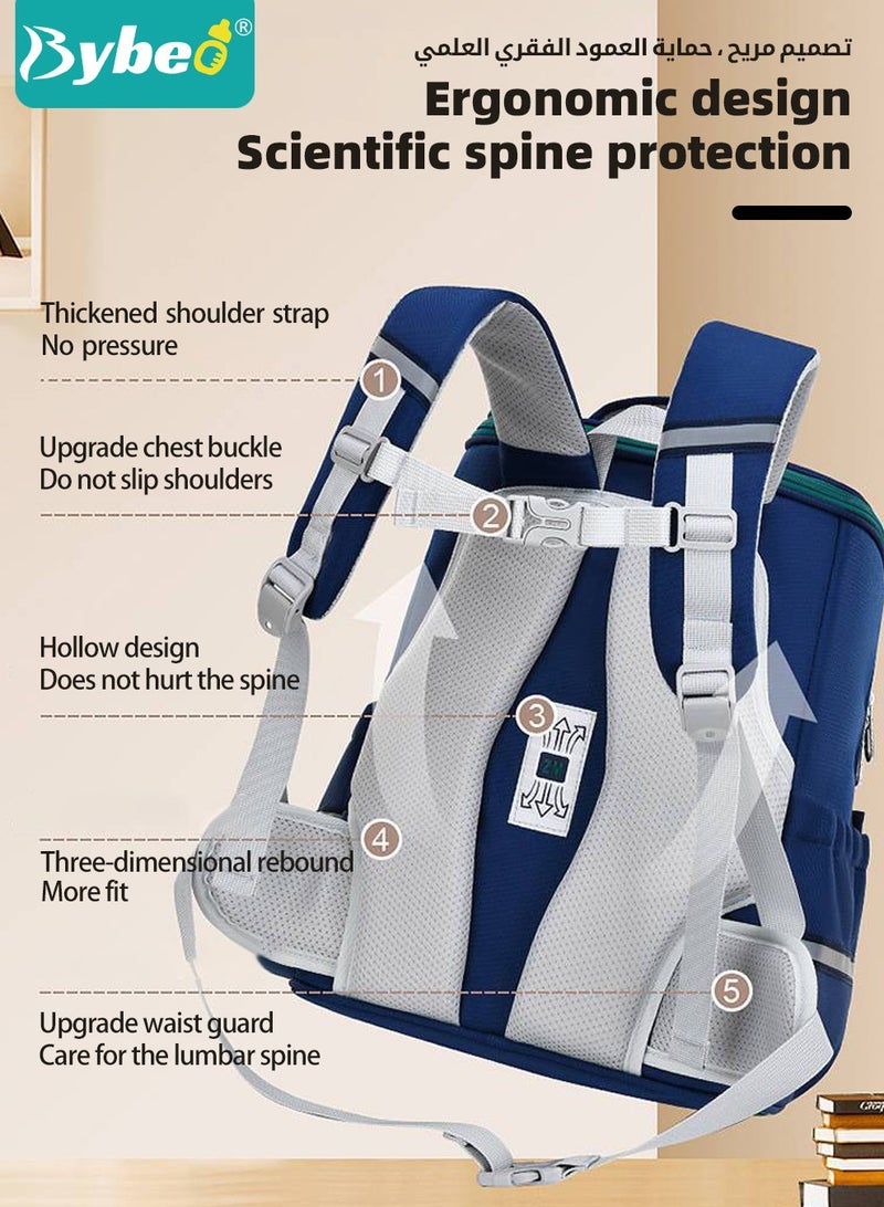 بيبو حقيبة مدرسية للأطفال، حقيبة ظهر للأطفال، حقيبة ظهر مدرسية لطلاب المدارس الابتدائية، حقائب مدرسية مقاومة للماء للأولاد والبنات، حقائب مدرسية ابتدائية، سعة كبيرة وخفيفة الوزن - Image 3