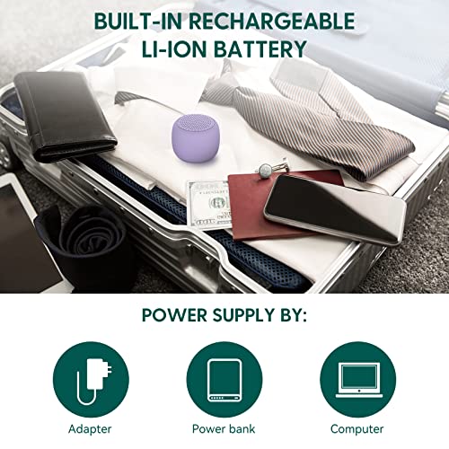 BABELIO White Noise Machine Babelio Mini Sound Machine for Adults Kids Baby | 15 Non-looping Sounds | Timer | Easy to Pocket and Travel - Purple - Image 5