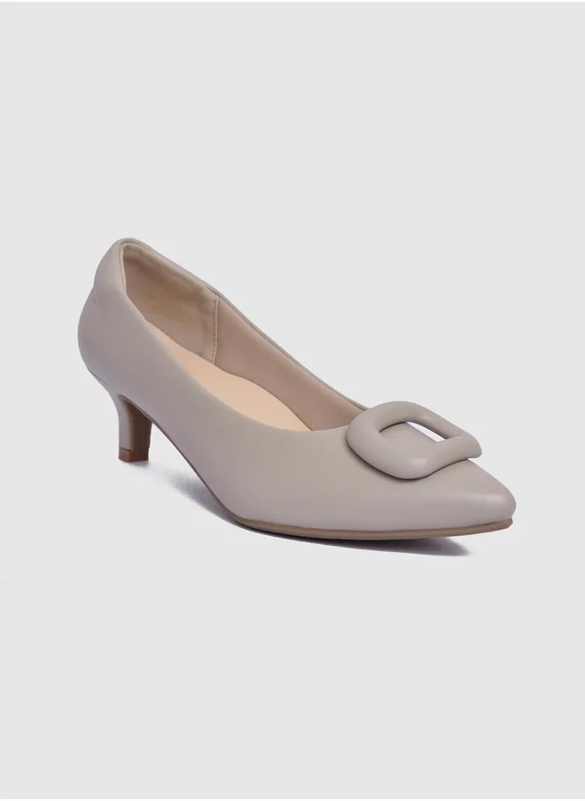 Vincci Pointed Toe Mid Heel Pumps