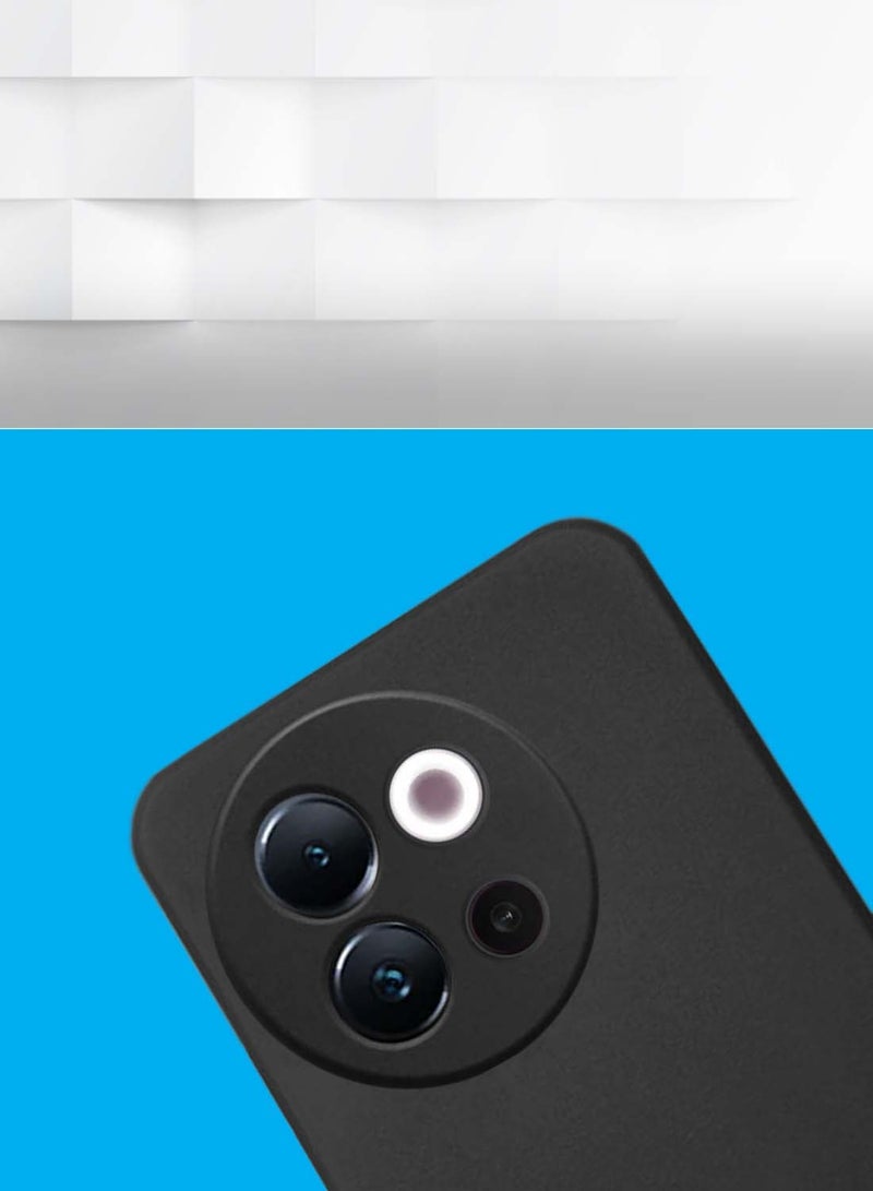 Wtech vivo V40 Lite 5G 2024 Soft Liquid Silicone Case Cover - Black - Image 3