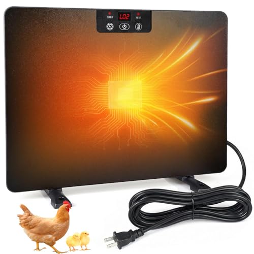Torlaist 2026 Upgraded Chicken Coop Heater, 200W Chick Brooder Heating Plate with 5 Timing Function & 3 Adjustable Temp, Chicken Brooder Heater with Overheat Protection, UL-Compliant (Black) - Image 1
