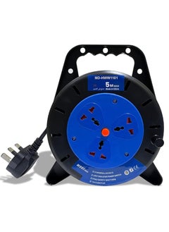 MODI Retractable 3 Way Extension Cord Reel - 5M | Cable Reel with Power Button for Home, Office | 2000 Watts Power Extension (5M  - Image 1