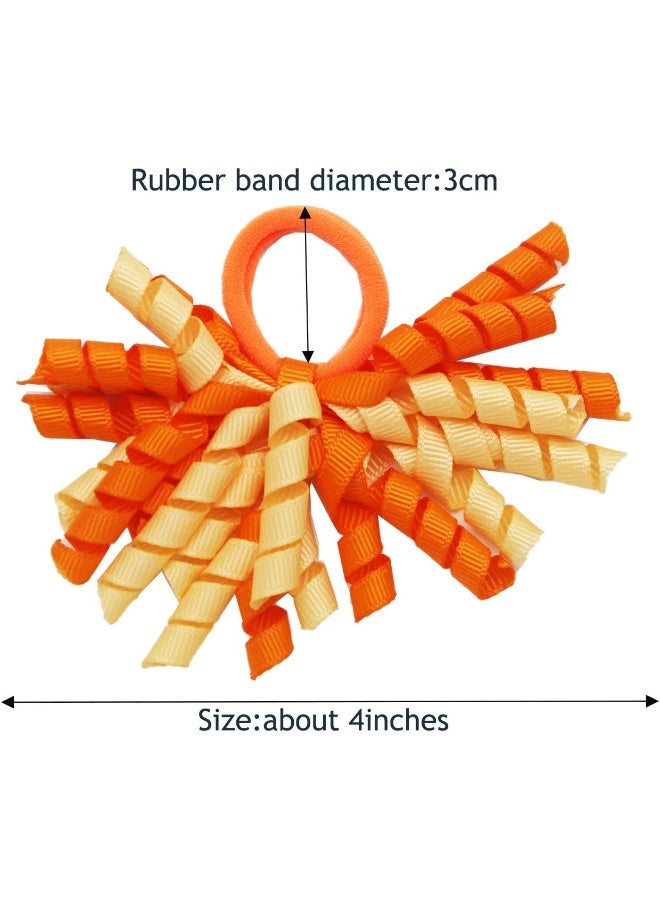 CellElection 30PCS Baby Girl Hair Ties Colorful Curly Korker Bow Grosgrain Ribbon Hair Bows Ponytail Holders Hair Accessories for Girls Toddlers Kids Children in Pairs - Image 5