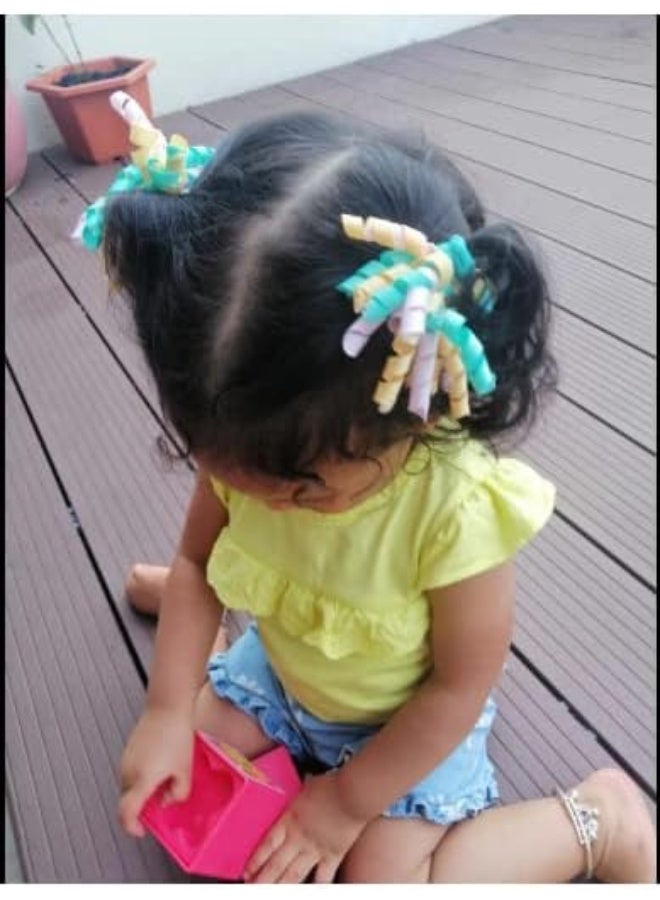 CellElection 30PCS Baby Girl Hair Ties Colorful Curly Korker Bow Grosgrain Ribbon Hair Bows Ponytail Holders Hair Accessories for Girls Toddlers Kids Children in Pairs - Image 4