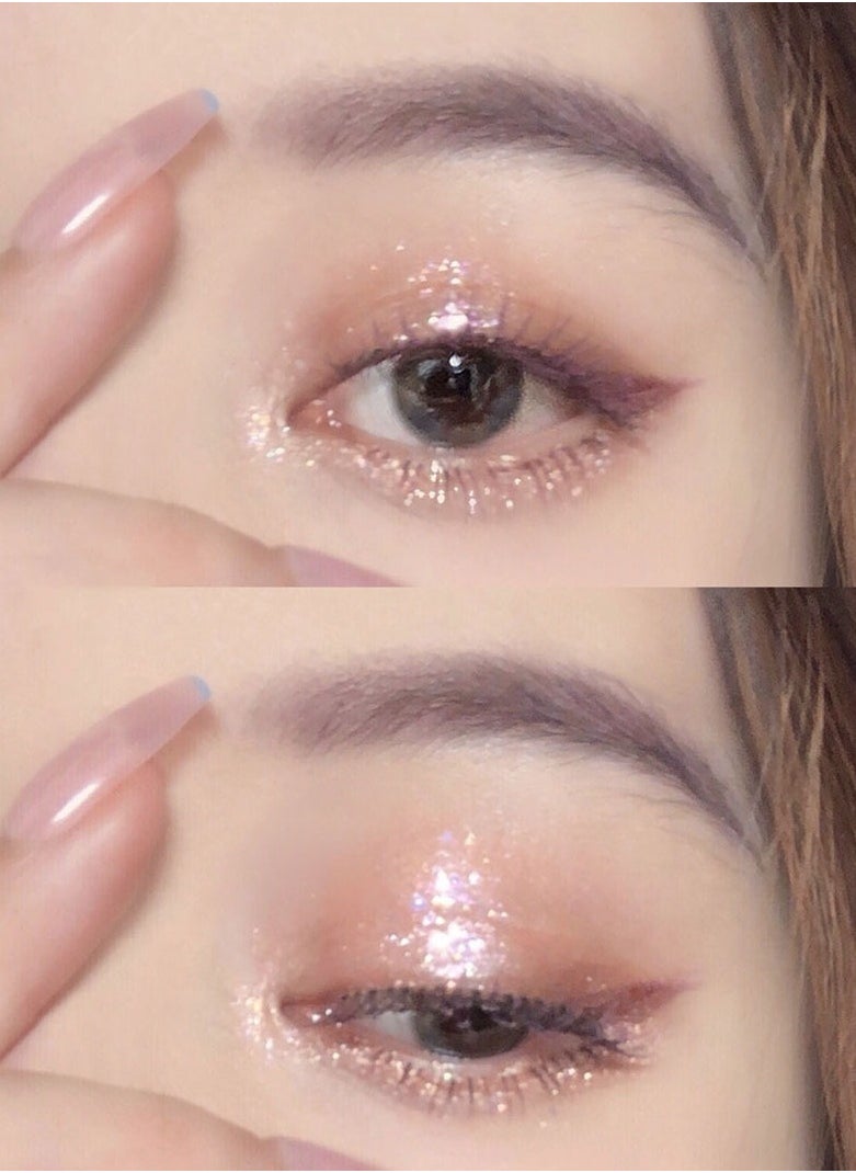 SYOSI Eyeshadow Palette, Shimmer Eye Shadow Pallets for Women, 9 Colour Glitter Eye Make-Up Palettes, Gold, White, Pink Highly p i gmented Eye Shadow Palette for Girls Make Up  - Image 3