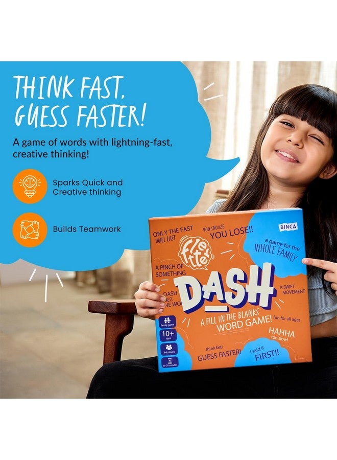 Binca Fletter Dash, A Fun Fill-in-The-Blanks Strategic Word Card Game for All Ages | Fun and Strategic Word Game | Test Vocabulary and Concentration | Ages 7+ (3-6 Players) - Image 3