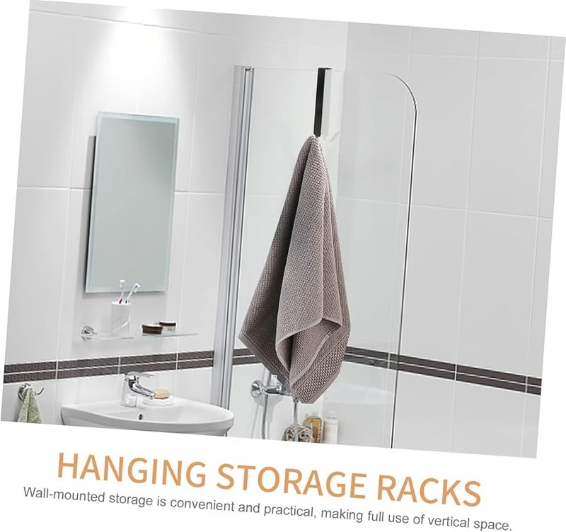 خطافات مزدوجة الجانب فوق الباب مثقوبة لتعليق المعاطف والمناشف في الحمام والمطبخ وغرفة النوم لتوفير المساحة - Image 5