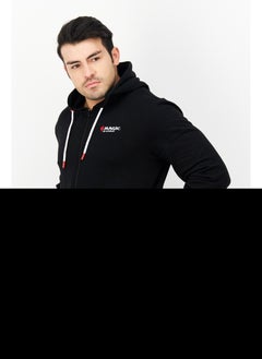 DIFUZED Men hooded Neck Graphic Print Long Sleeves Sweatshirt, Black Combo  - Image 5