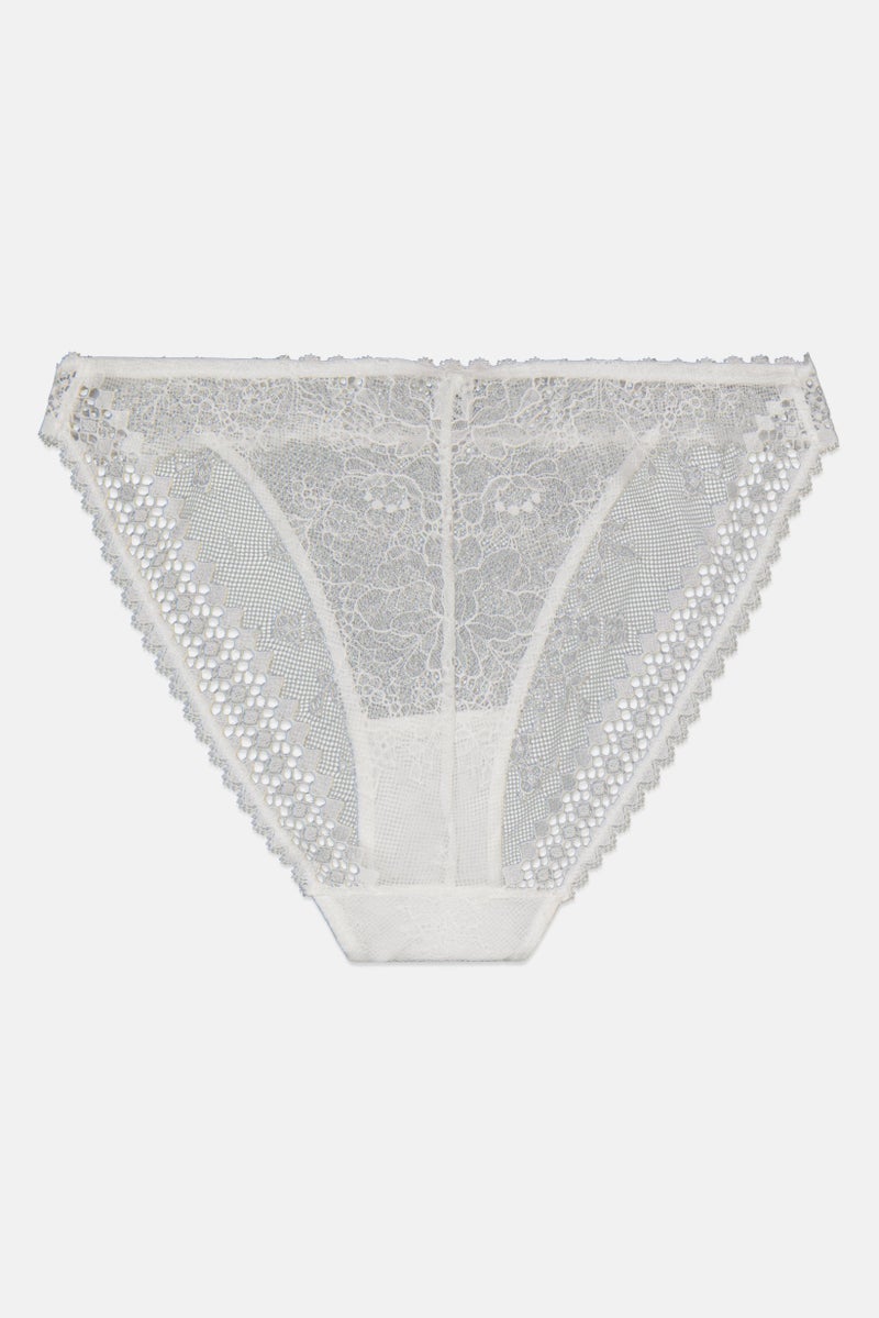 Etam Women Textured Pull On Panty, White  - Image 2