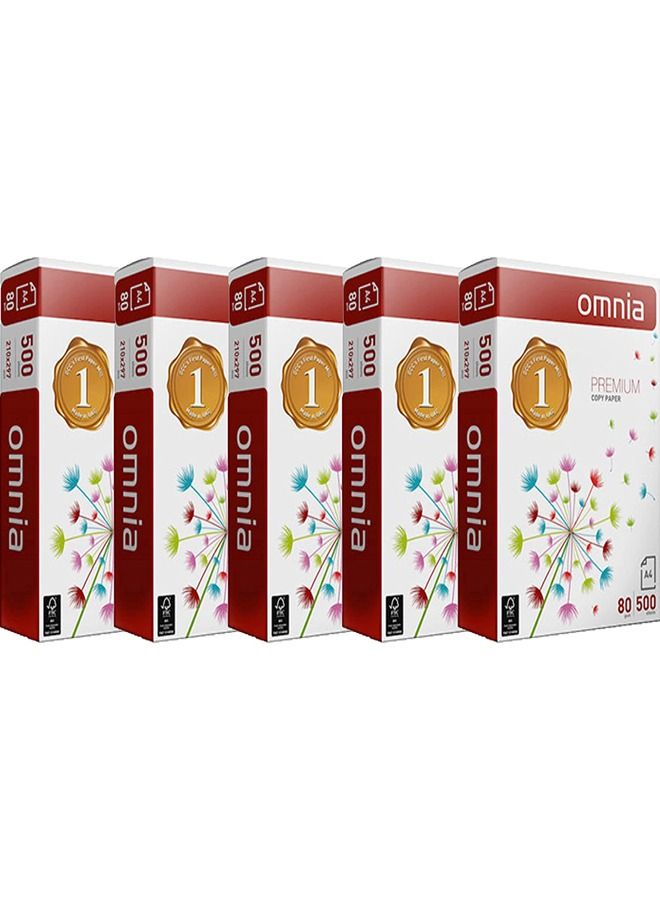 OMNIA 5 Packs Of Omnia Copy Paper - 80g – 2500 Sheets - Image 2