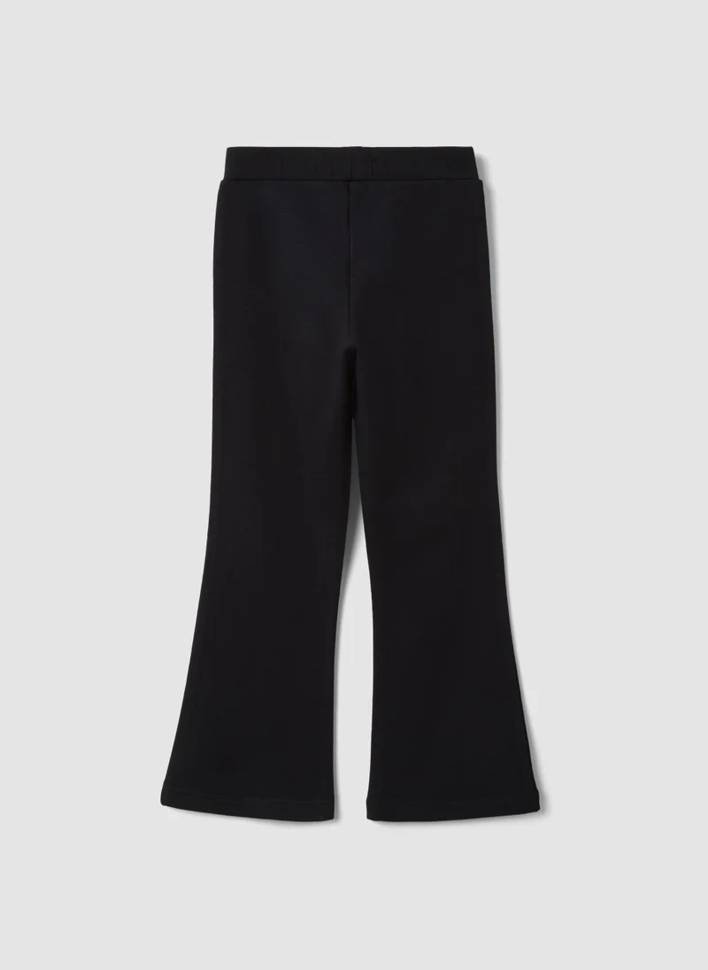 Ovs OVS Black flared leggings in stretch cotton with studs