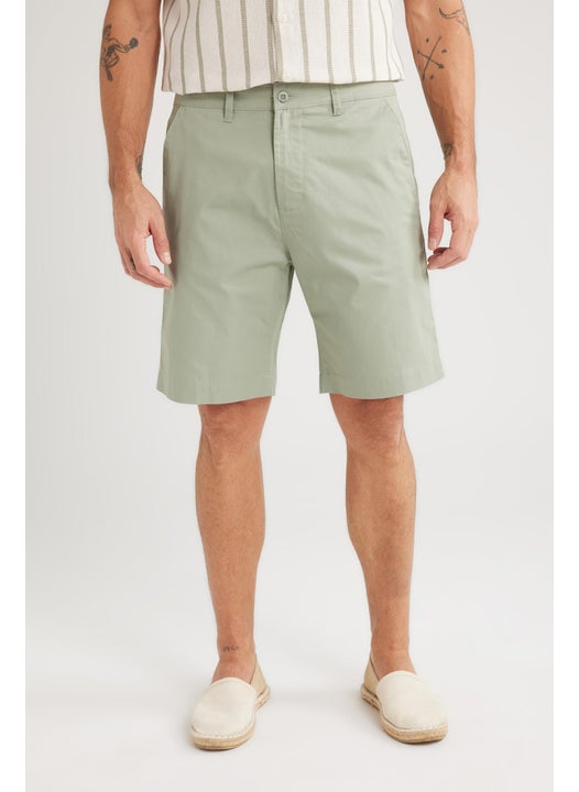 Man Regular Fit Gabardine Bermuda