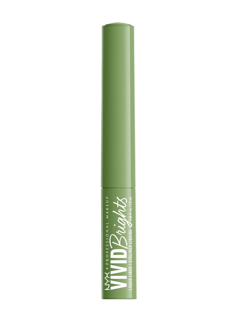NYX PROFESSIONAL MAKEUP محدد عيون سائل ملون من Vivid Brights - أخضر شبحي  - Image 1