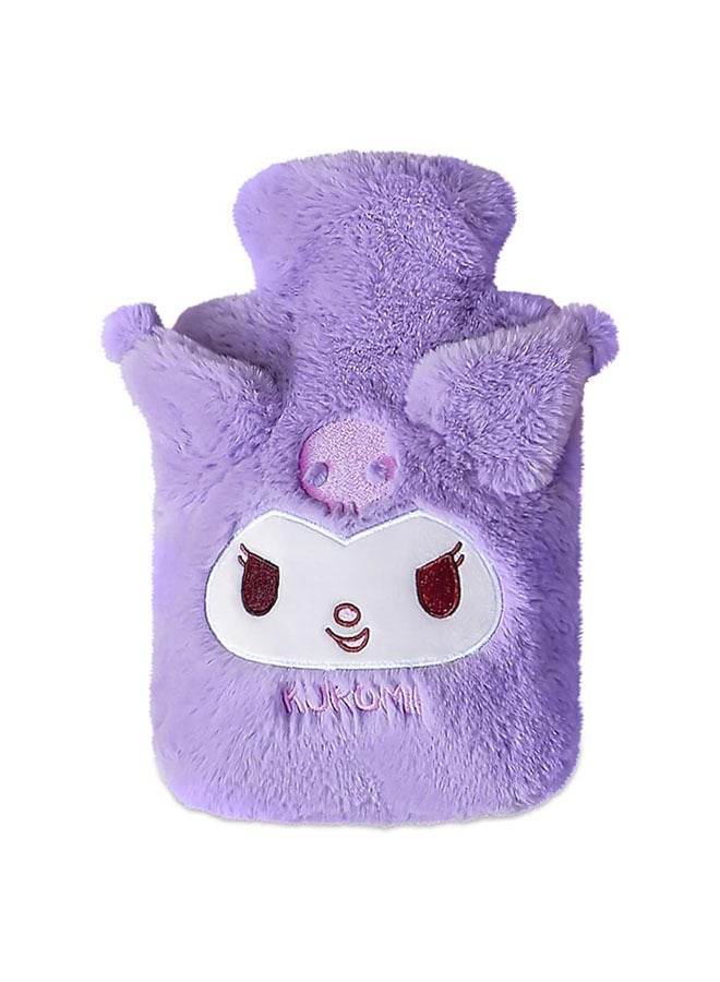 general 1 liter hot water bottle hand and foot heating hot water bottle and cold compress with cute anime character plush pain relief cover with cute faux fur case - Image 1