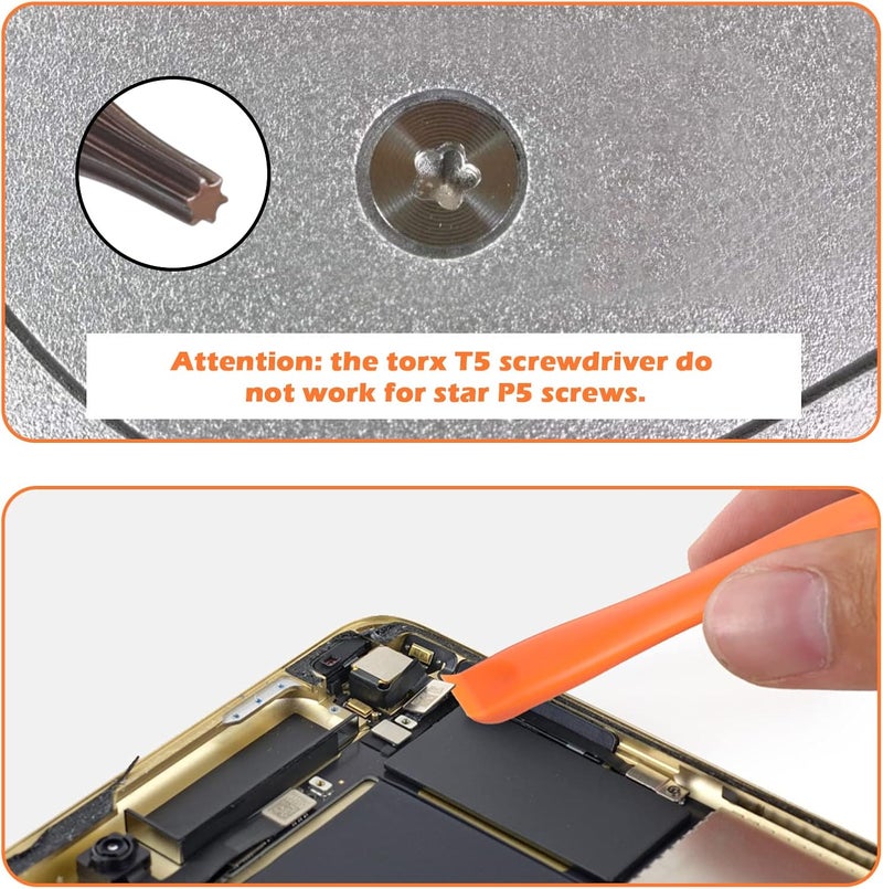 Jorest مفك براغي دقيق JOREST T5 Torx للأمان مع أداة سبودجر لإصلاح وتنظيف واستبدال الأجزاء لجهاز PS345 وSwitch وXbox وWii وLaptop وMacbook وغيرها - Image 3