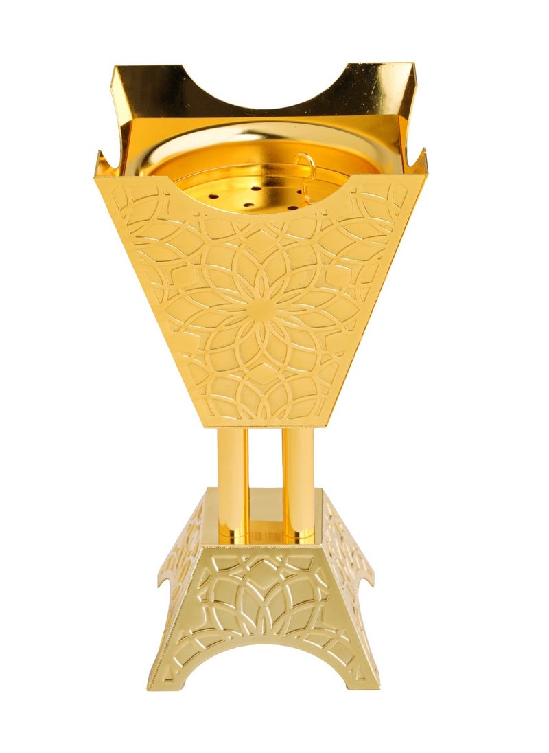 BASURRAH A luxurious incense burner with a modern and elegant golden design 