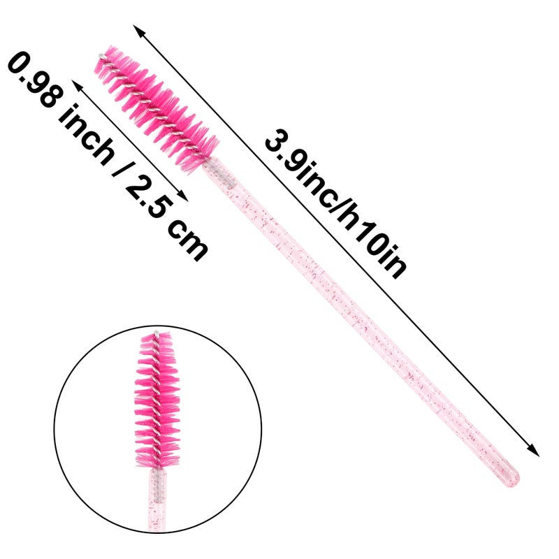 COCIDE 500Pcs Colorful Eyebrow Brush Eyelash Comb Lash Brushes Disposable Mascara Wands Lash Spoolies for Eyelash Extensions Supplies Makeup Applicators - Image 4