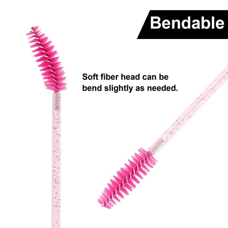 COCIDE 500Pcs Colorful Eyebrow Brush Eyelash Comb Lash Brushes Disposable Mascara Wands Lash Spoolies for Eyelash Extensions Supplies Makeup Applicators - Image 3