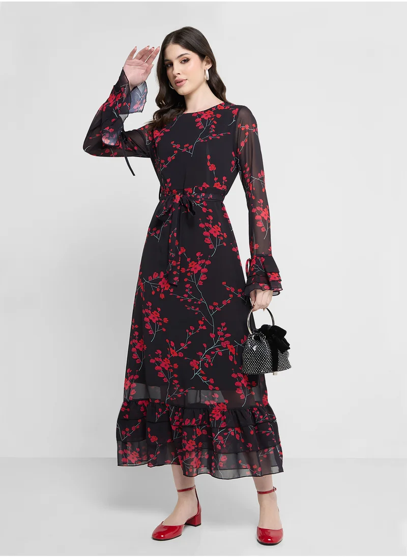 Khizana Floral Print Dress