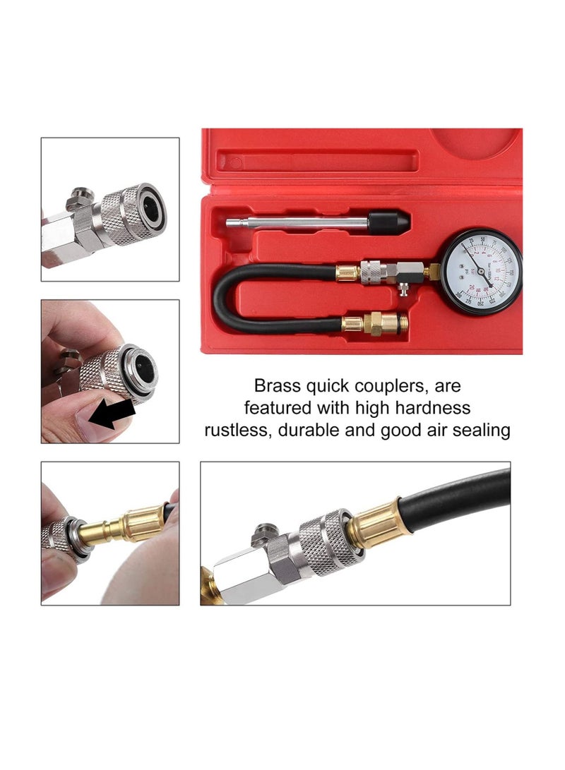 ABBASALI Professional Petrol Engine Compression Tester, Motorbike Cylinder Pressure Tester Engine Cylinder Leakage Test Tool  - Image 4