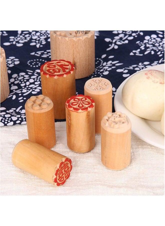 Steamed Bread Stamp Moon Cake Pastry White-skin Crisp Su-style Fuxi Pasta Wholesale-Specifications:5cm Lotus Paste Seal Comes With Red Plain  - Image 2