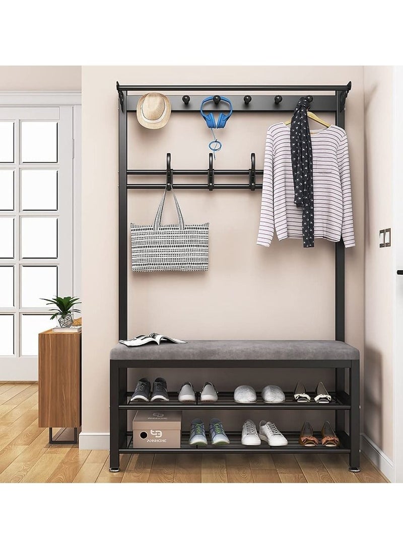 DubaiGallery حاملات المعاطف رفوف المعاطف رف المعاطف المعدنية حامل المعاطف المعدنية حامل القبعات المعاطف الثقيلة غرفة النوم الممر قائم بذاته رفوف الملابس حاملات القبعات رف الحامل القائم بذاته - Image 2