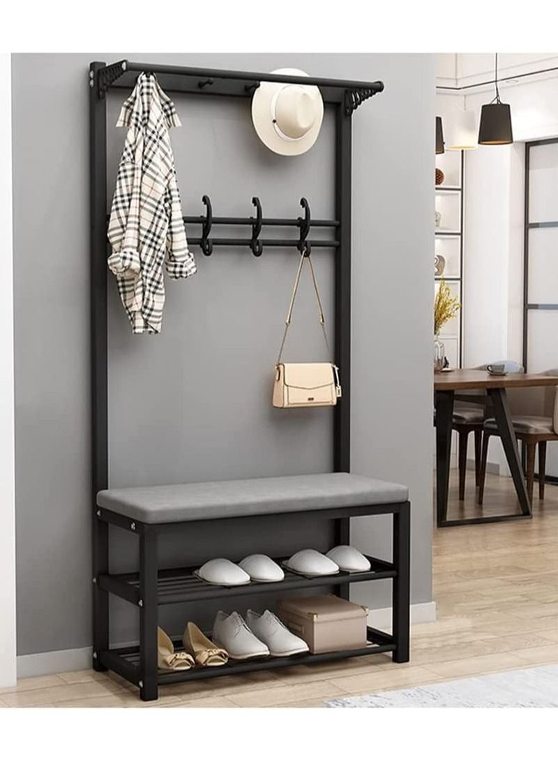 DubaiGallery حاملات المعاطف رفوف المعاطف رف المعاطف المعدنية حامل المعاطف المعدنية حامل القبعات المعاطف الثقيلة غرفة النوم الممر قائم بذاته رفوف الملابس حاملات القبعات رف الحامل القائم بذاته - Image 4