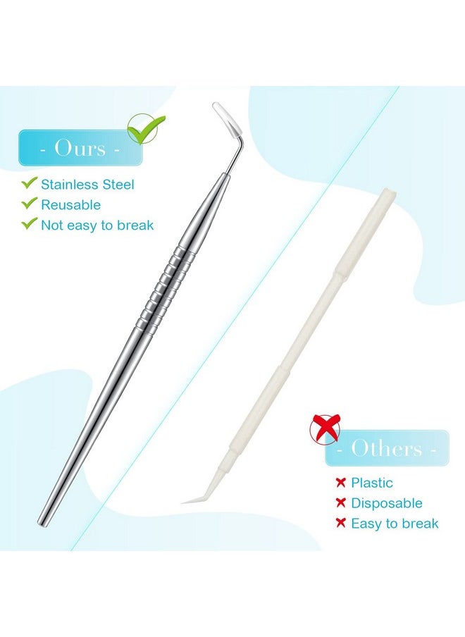 Maitys - 2 Pieces Eyelash Lift Tool Lash Separator Tool Stainless Steel Lash Lifting Perm Tool Lash Eyelash Perm Applicator Eyelash Extensions Supplies For Eyelash Lifting And Separating (Silver) - Image 1