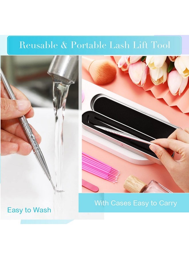 Maitys - 2 Pieces Eyelash Lift Tool Lash Separator Tool Stainless Steel Lash Lifting Perm Tool Lash Eyelash Perm Applicator Eyelash Extensions Supplies For Eyelash Lifting And Separating (Silver) - Image 1