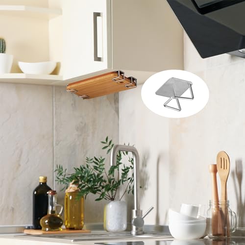 Aogigigio Under Cabinet Cutting Board Holder - Cutting Board Holder Rack Storage Stainless Steel Under Shelf Counter Chopping Board - Image 2