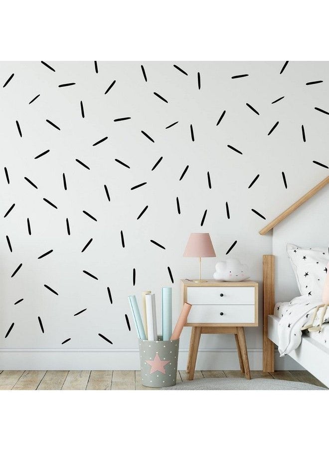 Outus - 192 Pieces Boho Line Wall Decals Modern Abstract Decor Sticker Removable Peel And Stick Striped Wallpaper Black Stripes Art Wall Vinyl For Kids Urban Minimalist Bedroom Office Nursery Home Decoration - Image 1