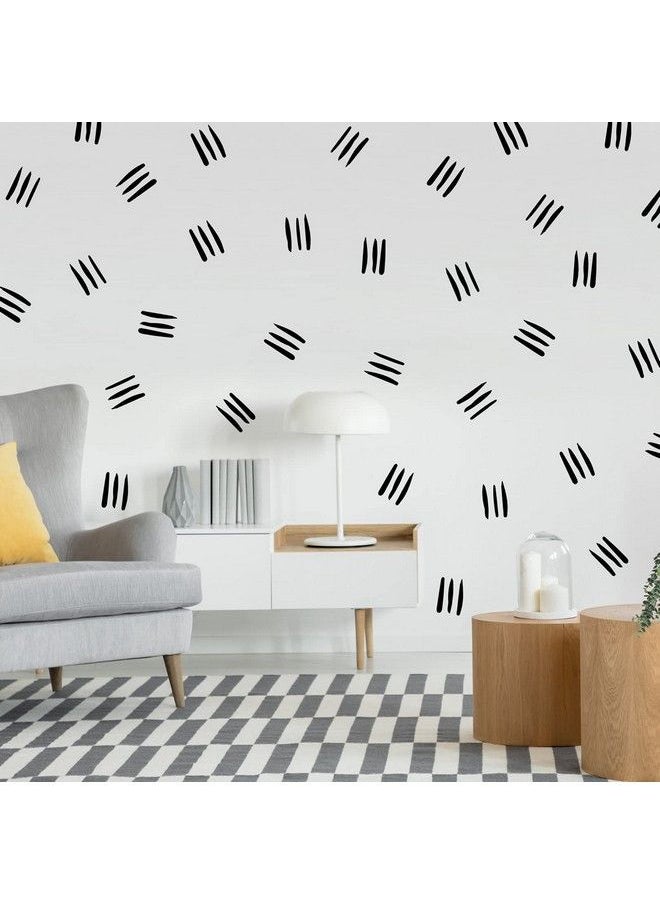 Outus - 192 Pieces Boho Line Wall Decals Modern Abstract Decor Sticker Removable Peel And Stick Striped Wallpaper Black Stripes Art Wall Vinyl For Kids Urban Minimalist Bedroom Office Nursery Home Decoration - Image 1