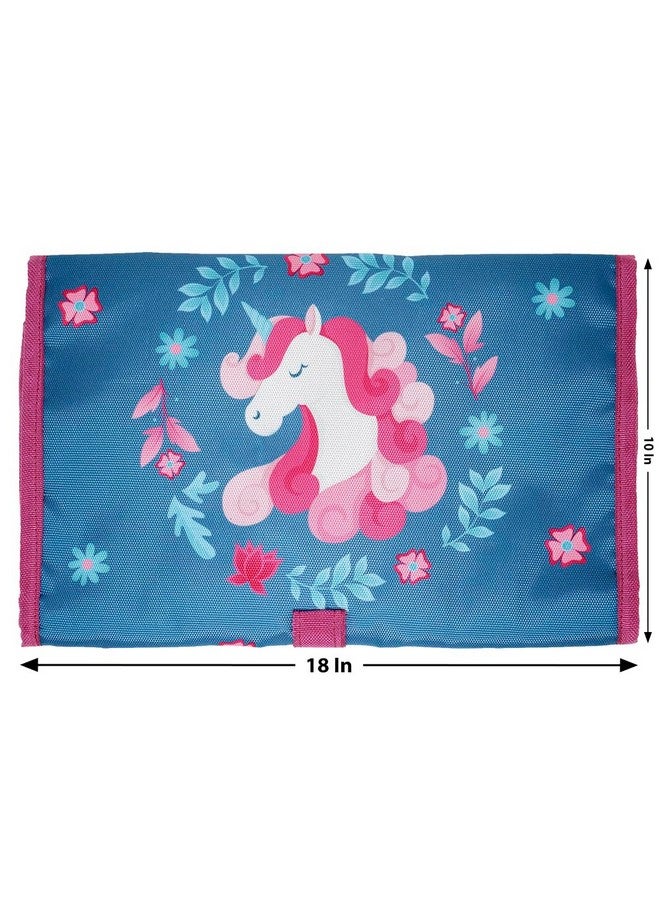 The Rosette Imprint Hair Clip Organiser Pouch for Girls & Women | Multi-Purpose Accessory Bag with Zipper | Travel-Friendly Hair Clip Holder | 18x10 in Clip Organizer Pouch | Unicorn Design - Image 4