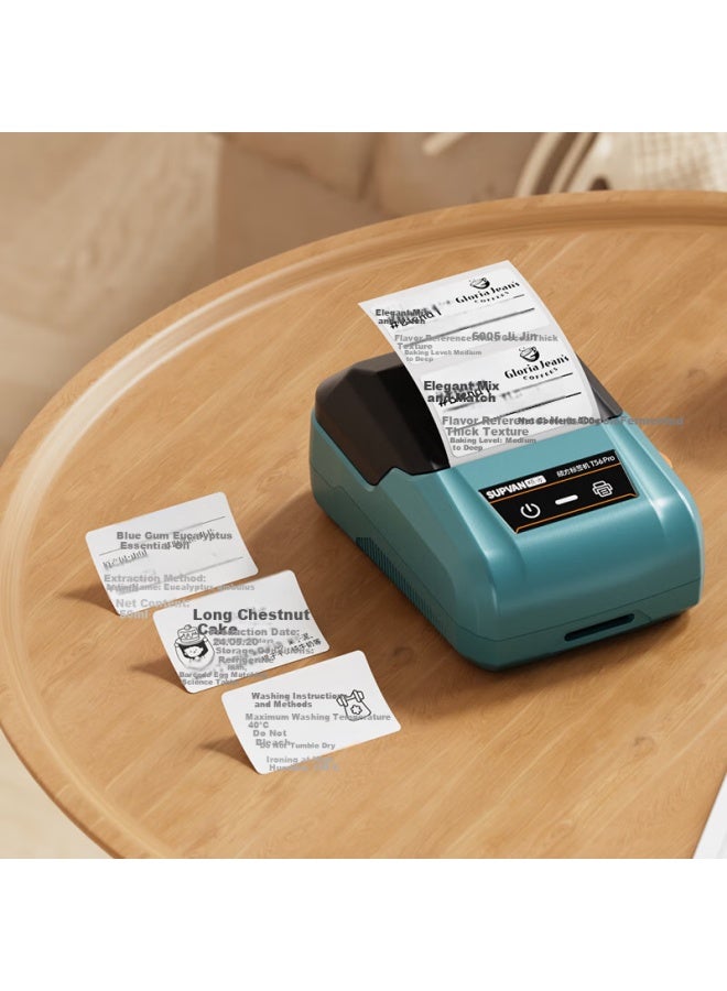 Shuofang Shuo Fang T56pro Food Label Printer Commercial Supermarket Clothing Store Milk Tea Price Production Date Label Machine Mini Cable Home Storage Bluetooth Thermal Printer - Image 4