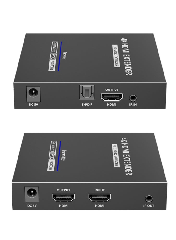 لينكينج موسع HDMI لمسافة 70 متر عبر CAT6 بدقة 4K@60Hz رقم LKV676P-I من Lenkeng - Image 2