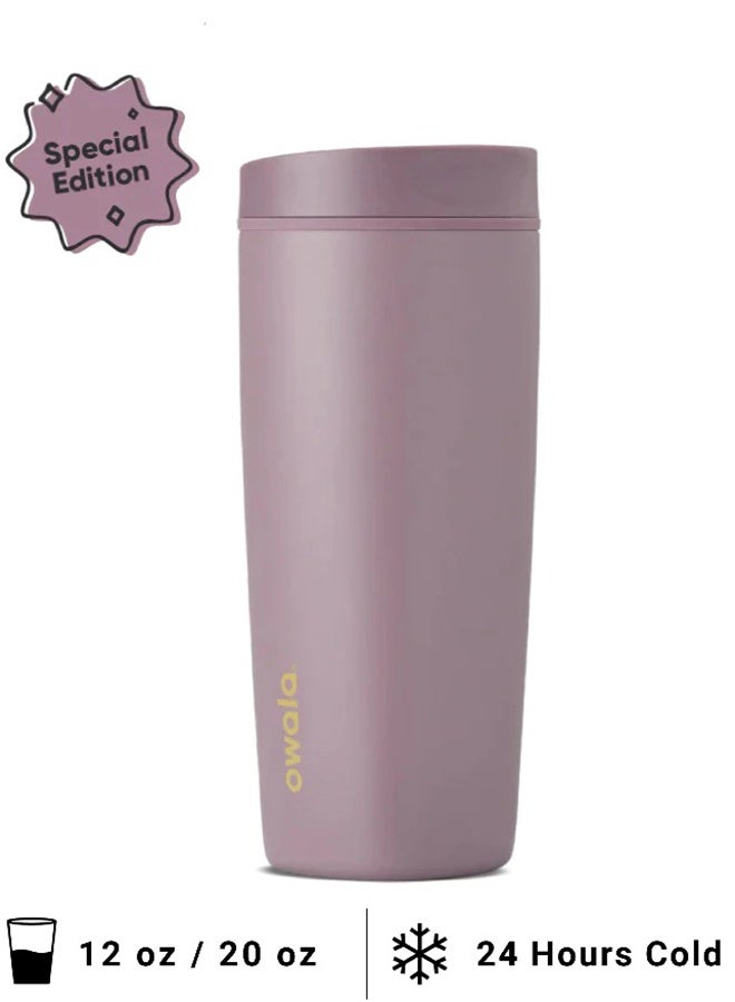 كوب قهوة SmoothSip Slider المعزول من الفولاذ المقاوم للصدأ، سعة ٢٠ أونصة/١٢ أونصة، كوب قهوة مثلجة قابل لإعادة الاستخدام، كوب قهوة ساخنة للسفر، خالٍ من مادة BPA - Image 1