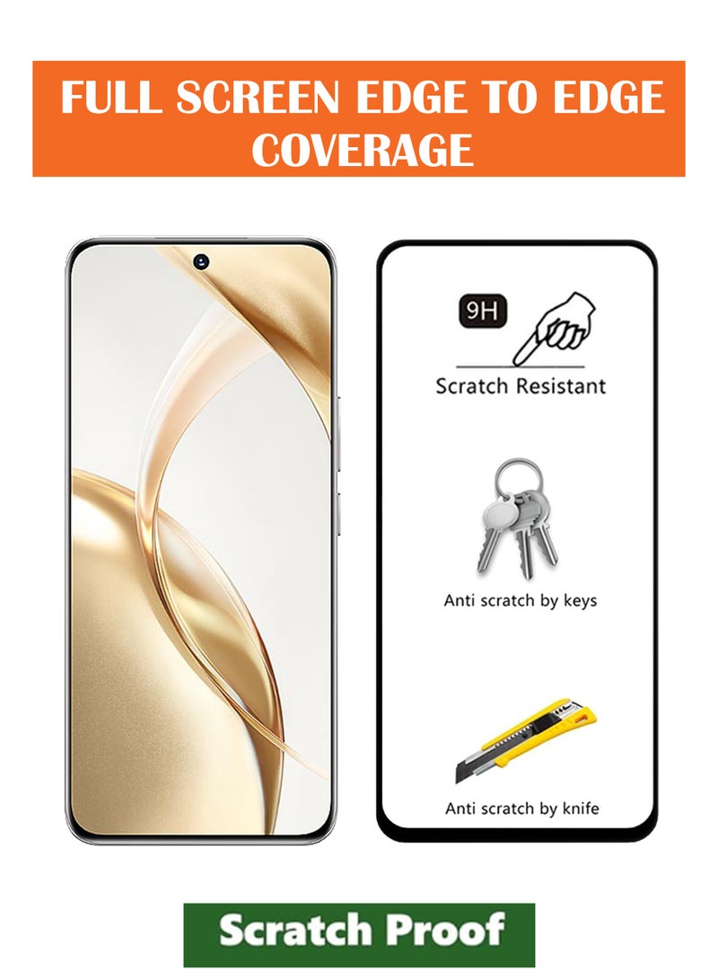 For Honor 200 5G - Tempered Glass Screen Protector - Advanced Border-Less Full Edge to Edge ,Shatterproof , High Responsiveness , Higher Transparency , Quick to Install ,Anti-scratch and Bubble-free Screen Protector - Black - Image 4