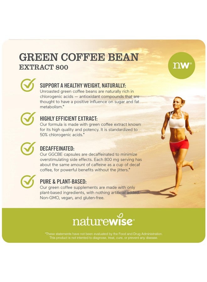 NatureWise Green Coffee Bean Extract 800mg - with 50% Chlorogenic Acids - Support for Weight Goals, Energy, and Antioxidants - Vegan, Non-GMO - 60 Capsules[1-Month Supply] - Image 4